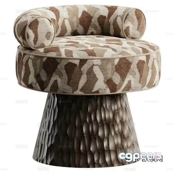 Modern Abstract Patterned Chair 3D Model – 9296 – CORONA Render