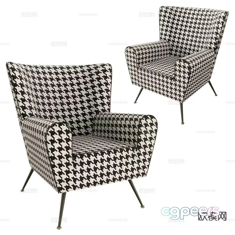 Pop Label American Chair Thousand Bird Sofa Chair Leisure Chair 3D Model