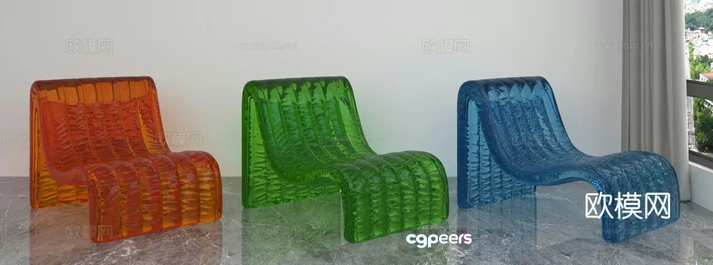 Modern leisure chair 3d model