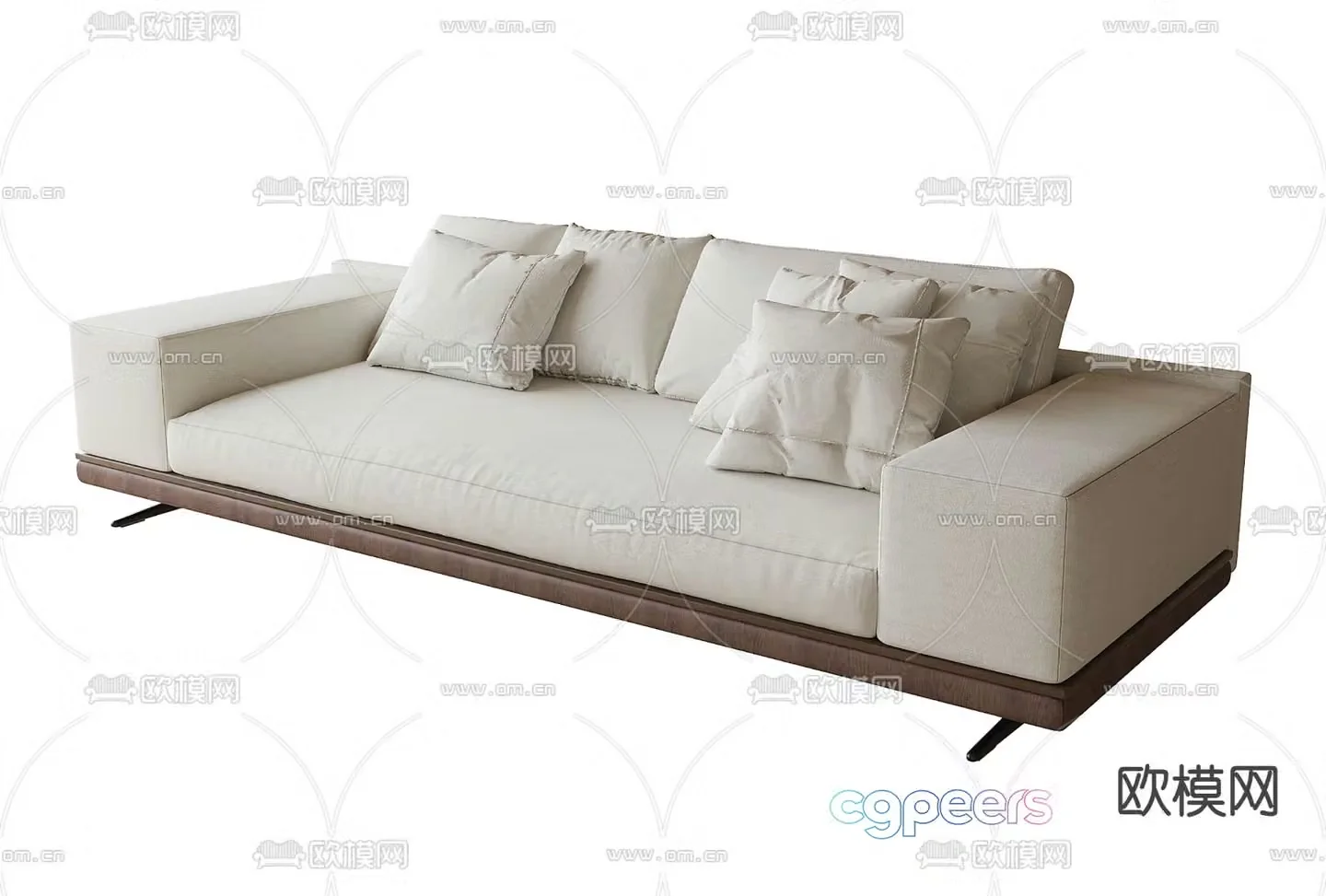 Medieval style fabric sofa 3d model