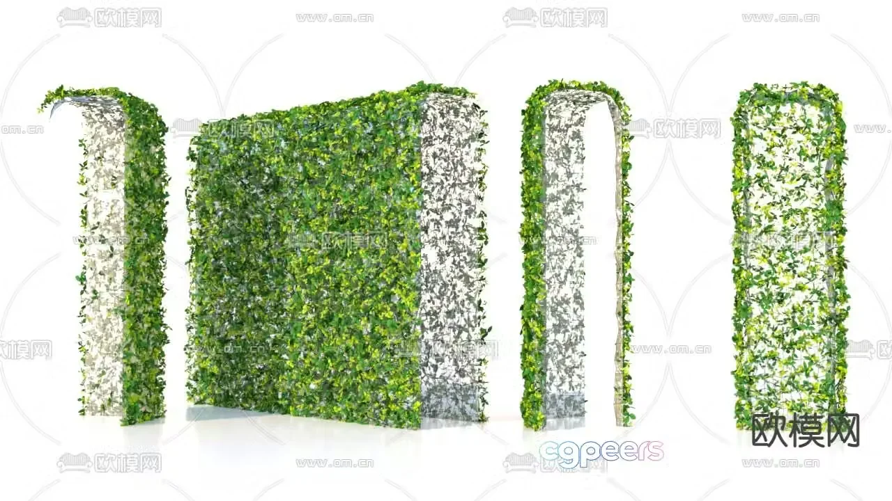 Plant wall green plant wall 3d model