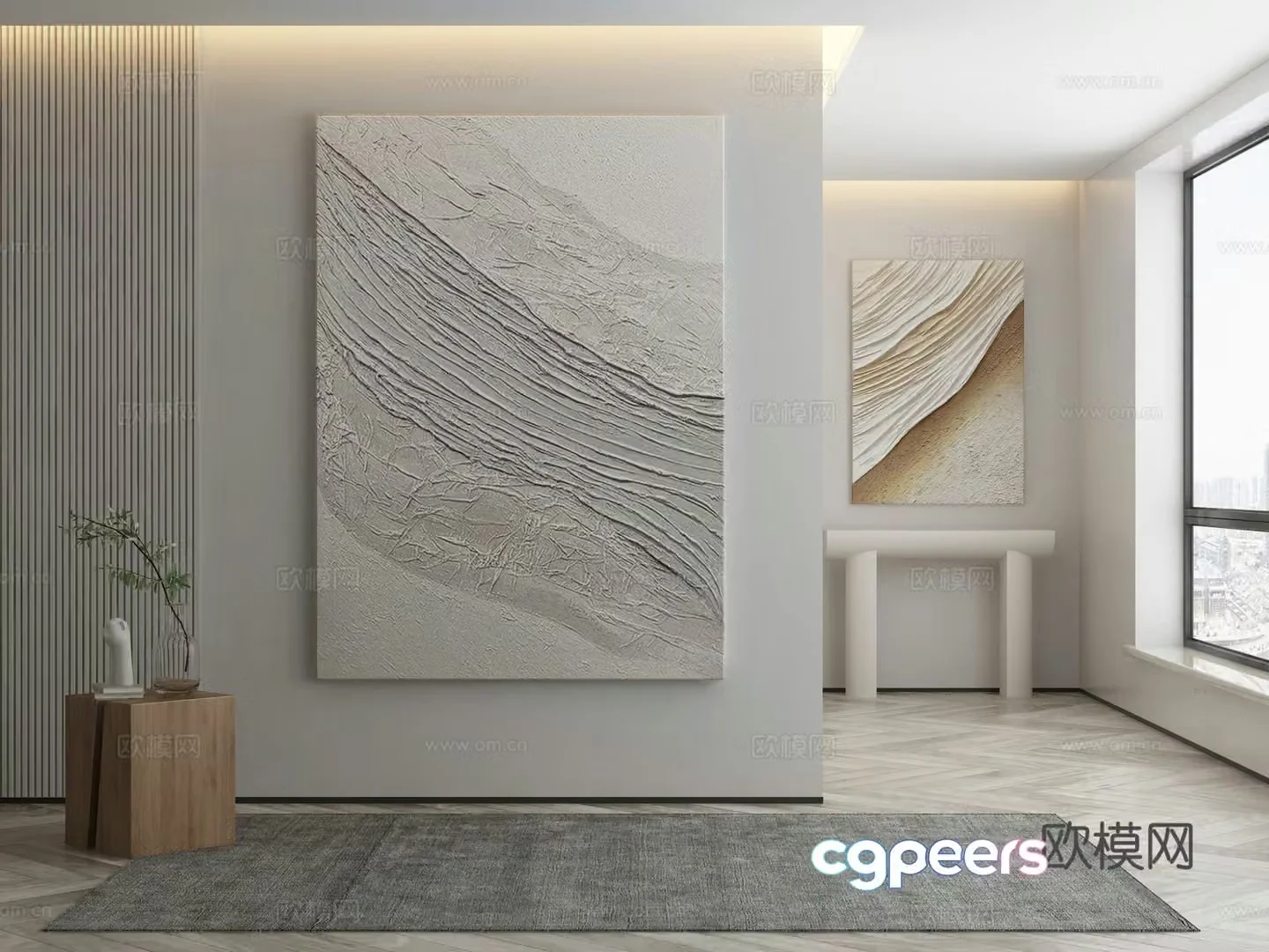 Modern Wasabi Hanging Painting Oil Painting 3D Model
