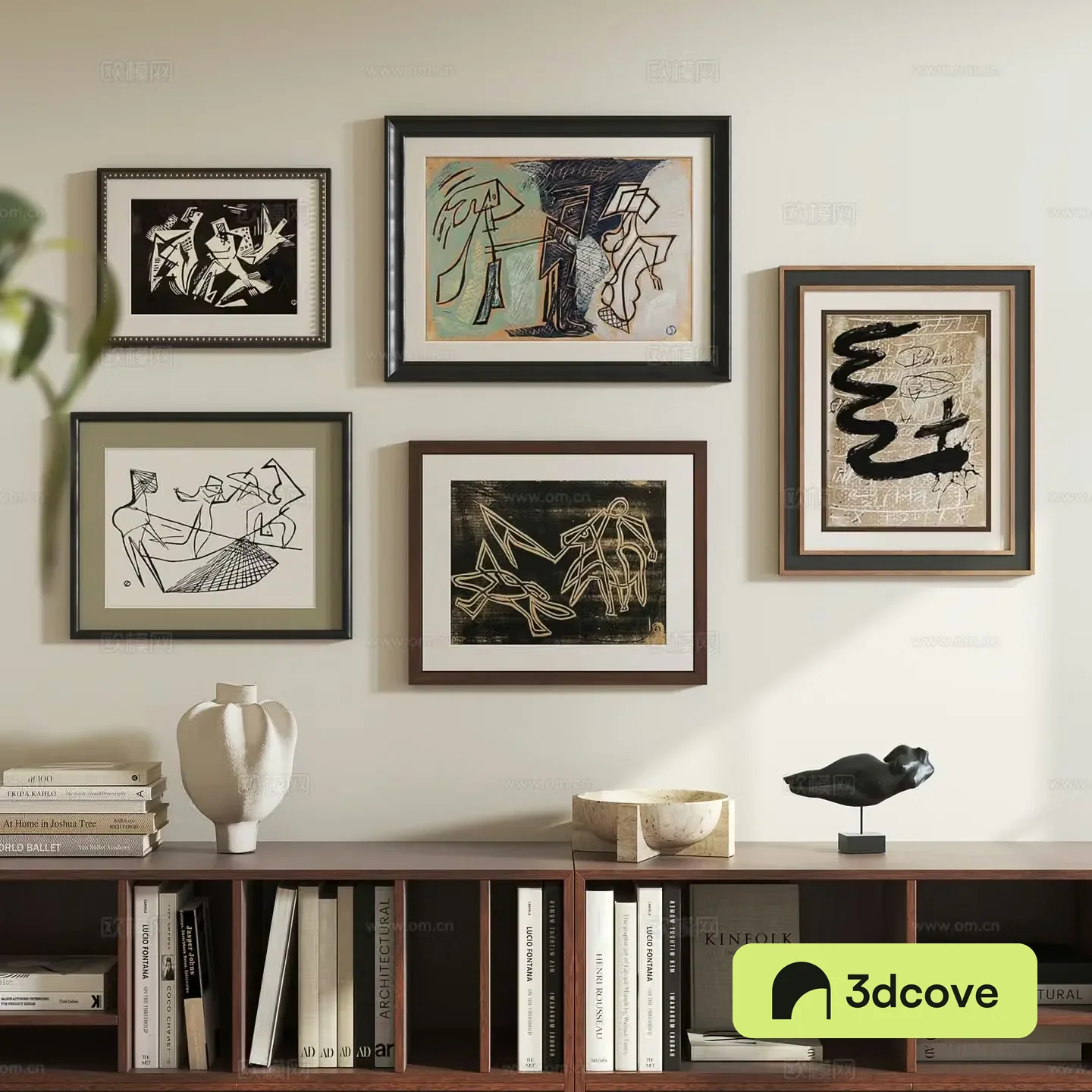 French art hanging painting decorative painting 3D model