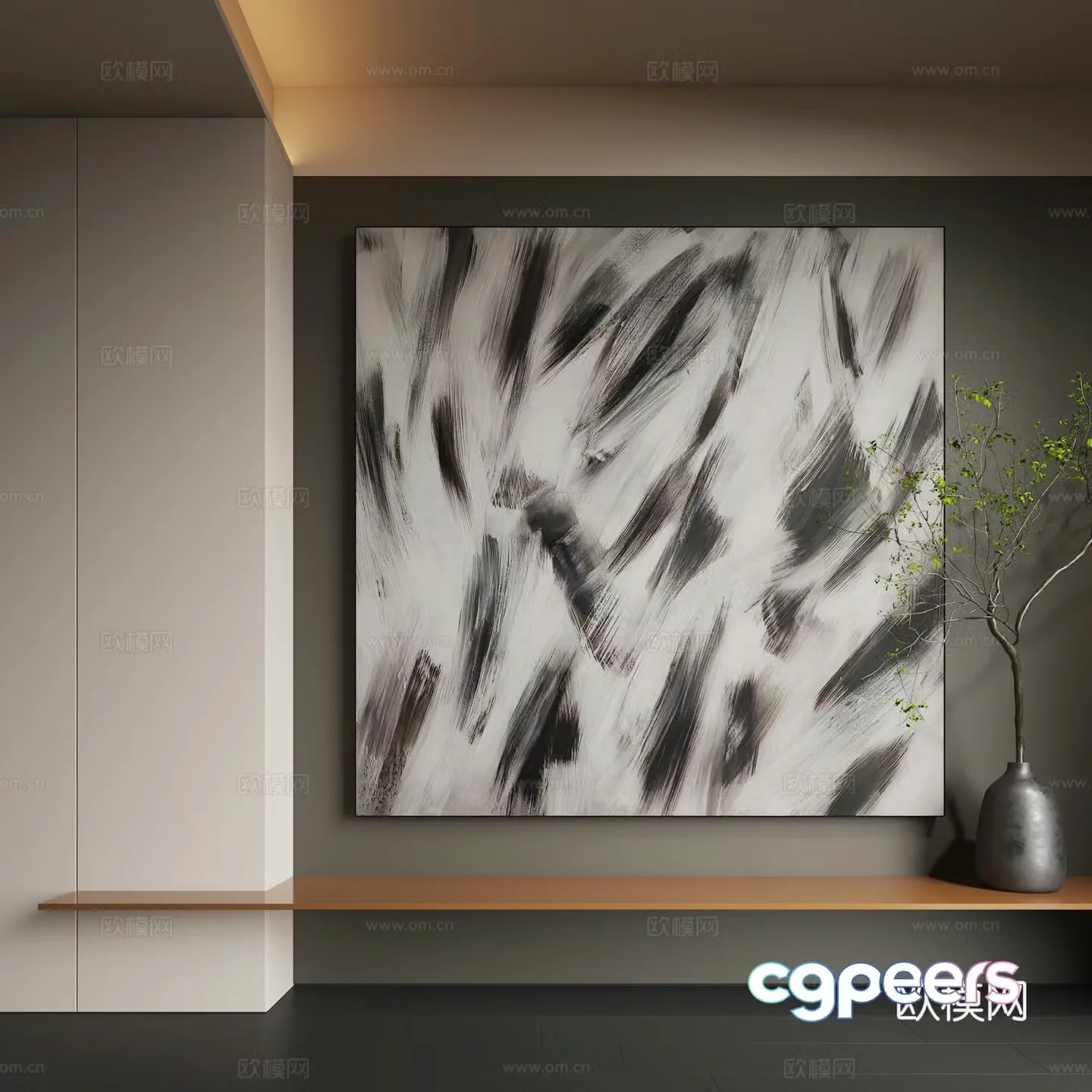 Modern hanging paintings Modern decorative paintings Abstract painting Living room hanging paintings 3d model