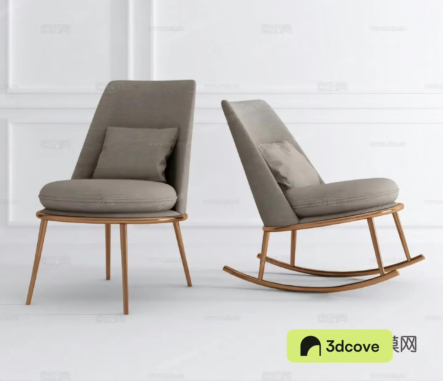 Modern rocking chair single chair dining chair seat leisure chair