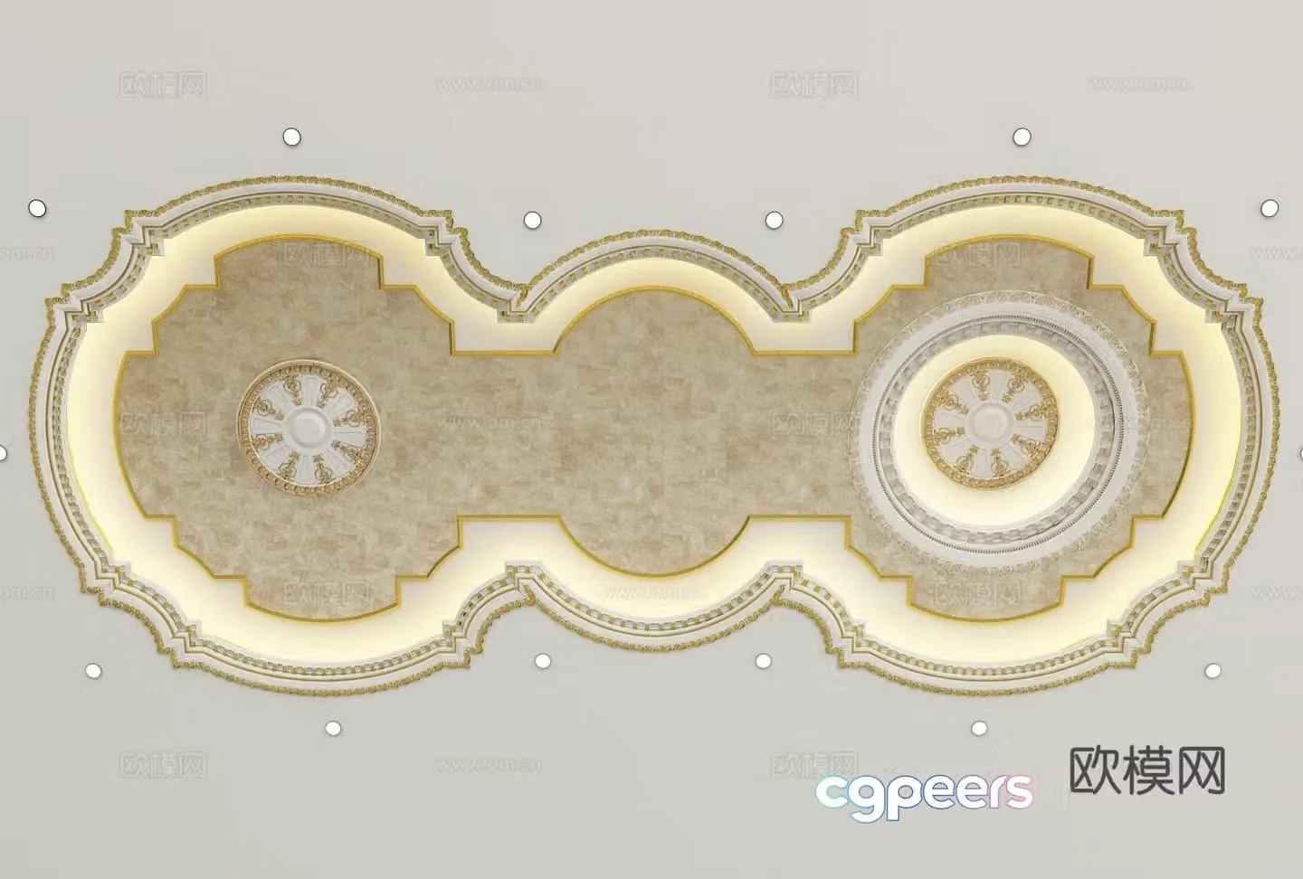 French ceiling 3d model