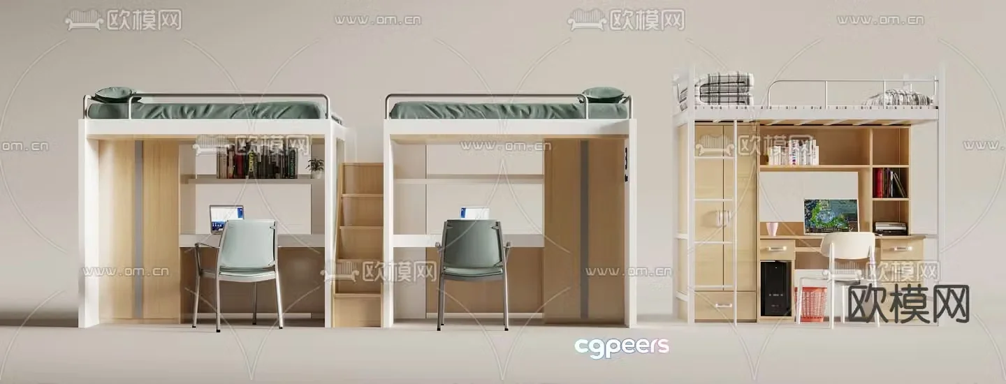 bunk bed 3d model