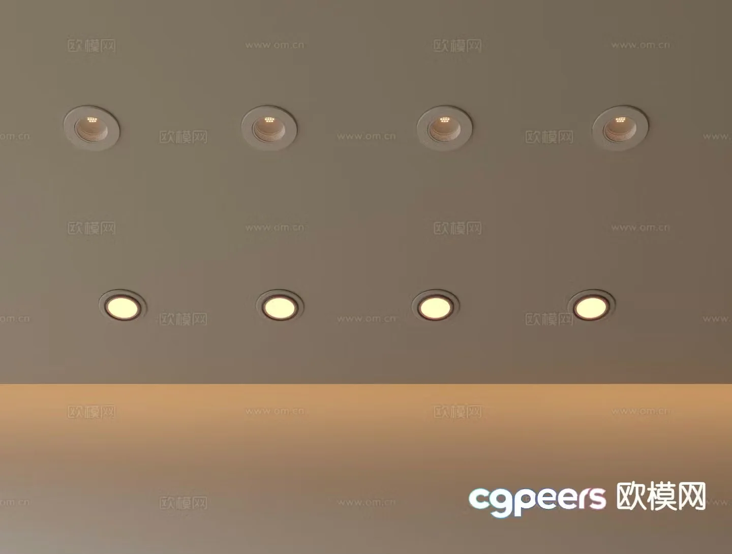 Modern minimalist downlight spotlight 3d model