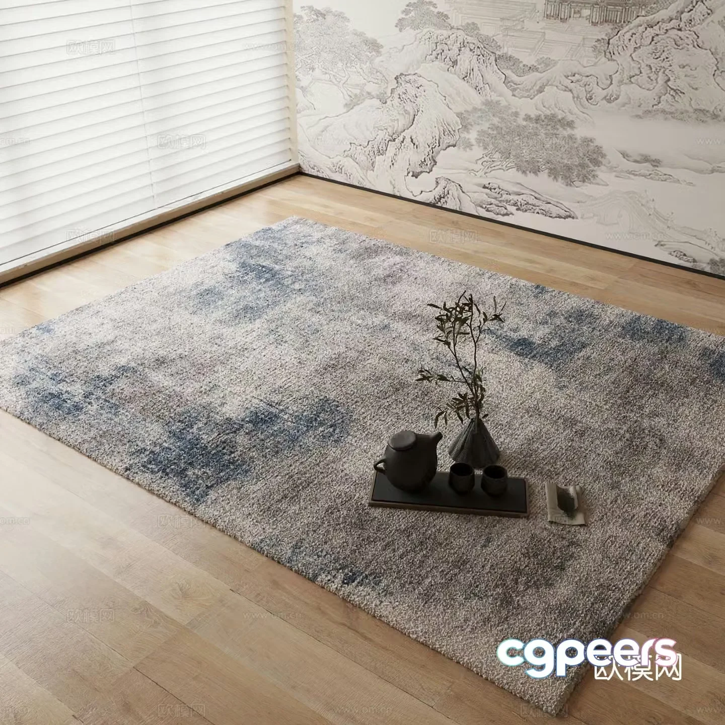 New Chinese carpet 3D model