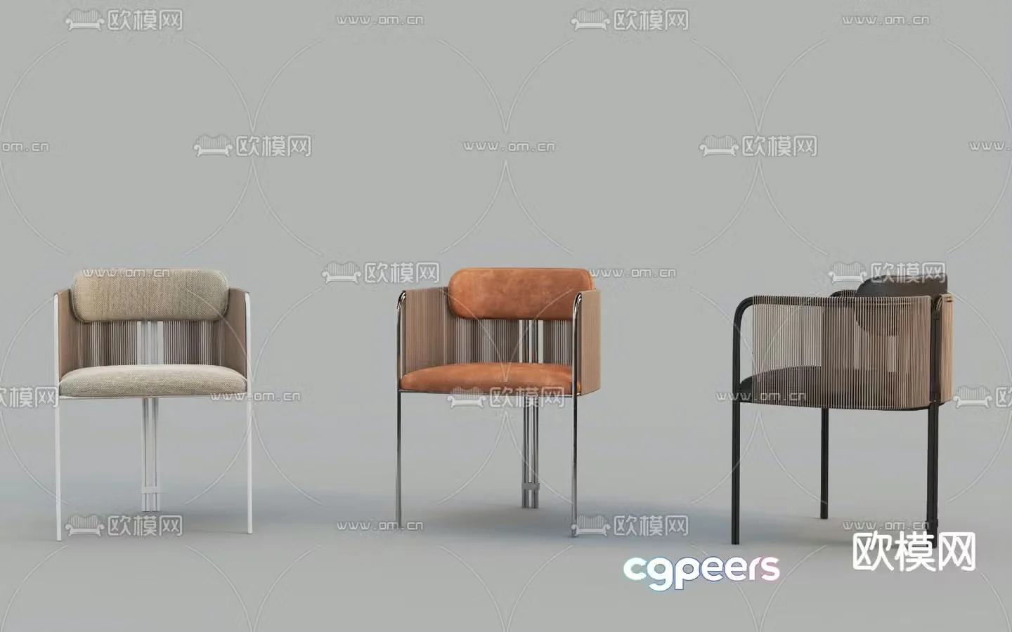 Modern chair leisure chair 3d model