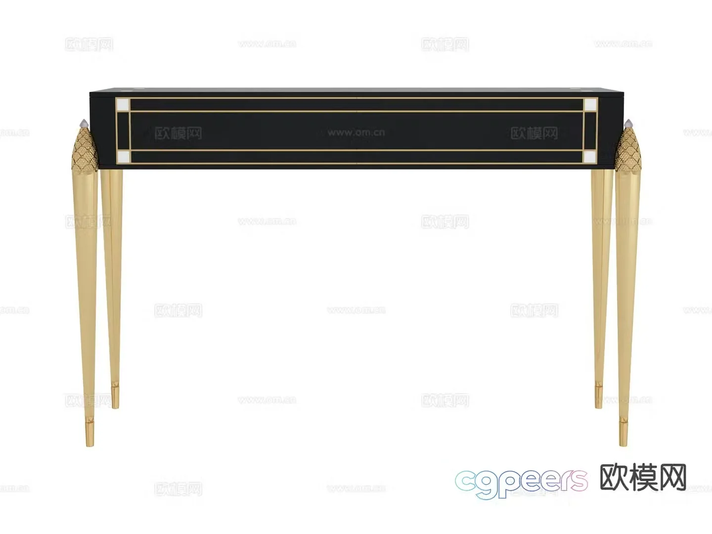 Visionnaire Italian light luxury side view table 3D model