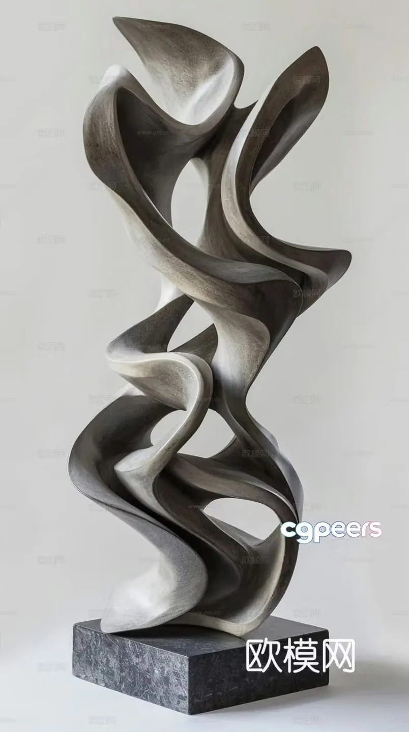 Modern sculpture ornaments Minimalist art installation Modern wooden ornaments Special ornaments Abstract sculpture 3D model