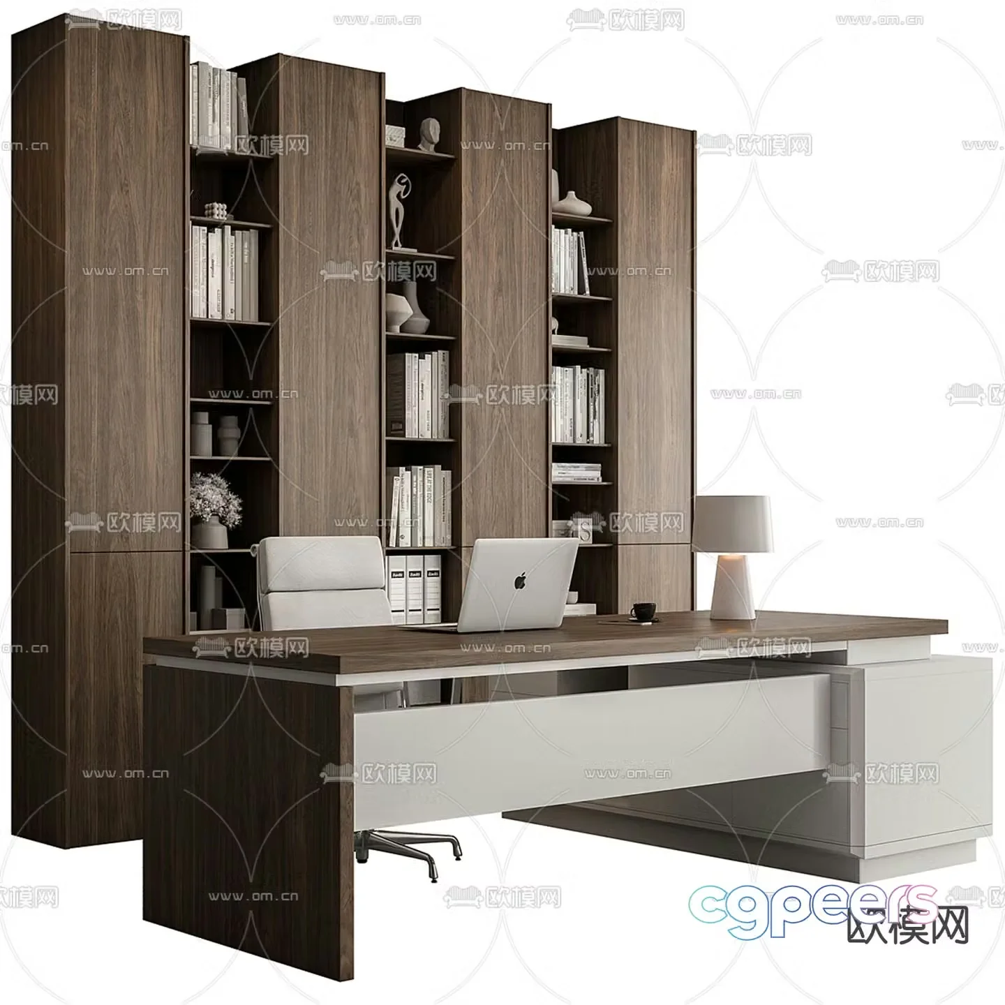 Modern desk desk boss desk 3d model