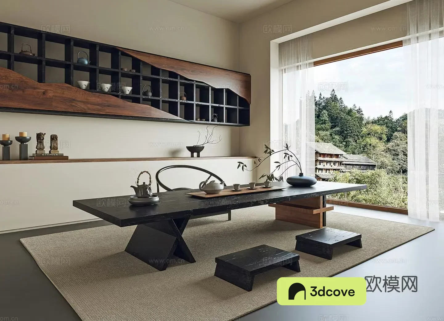 Tea table and chair combination