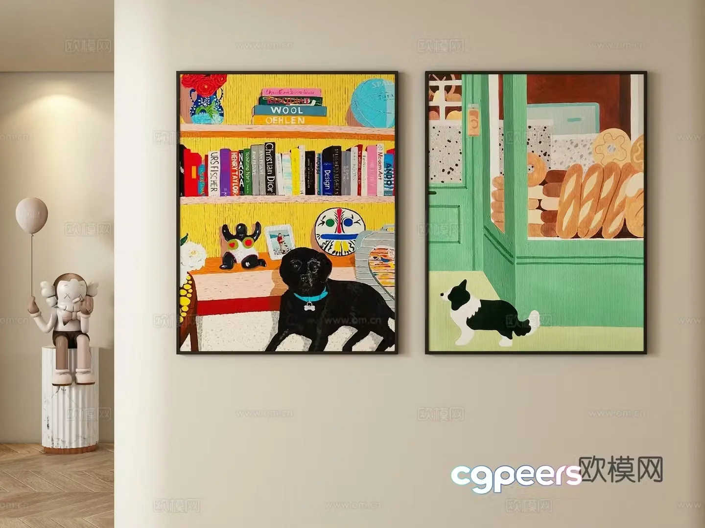 Decorative painting Hanging painting 3d model
