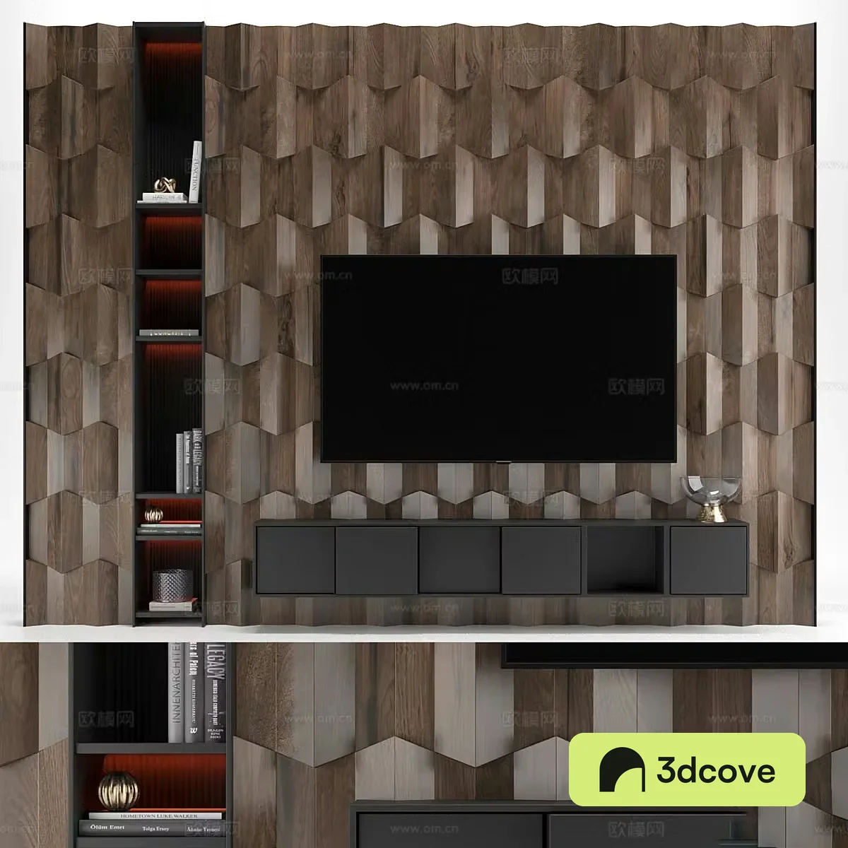 Modern Italian light luxury TV background wall