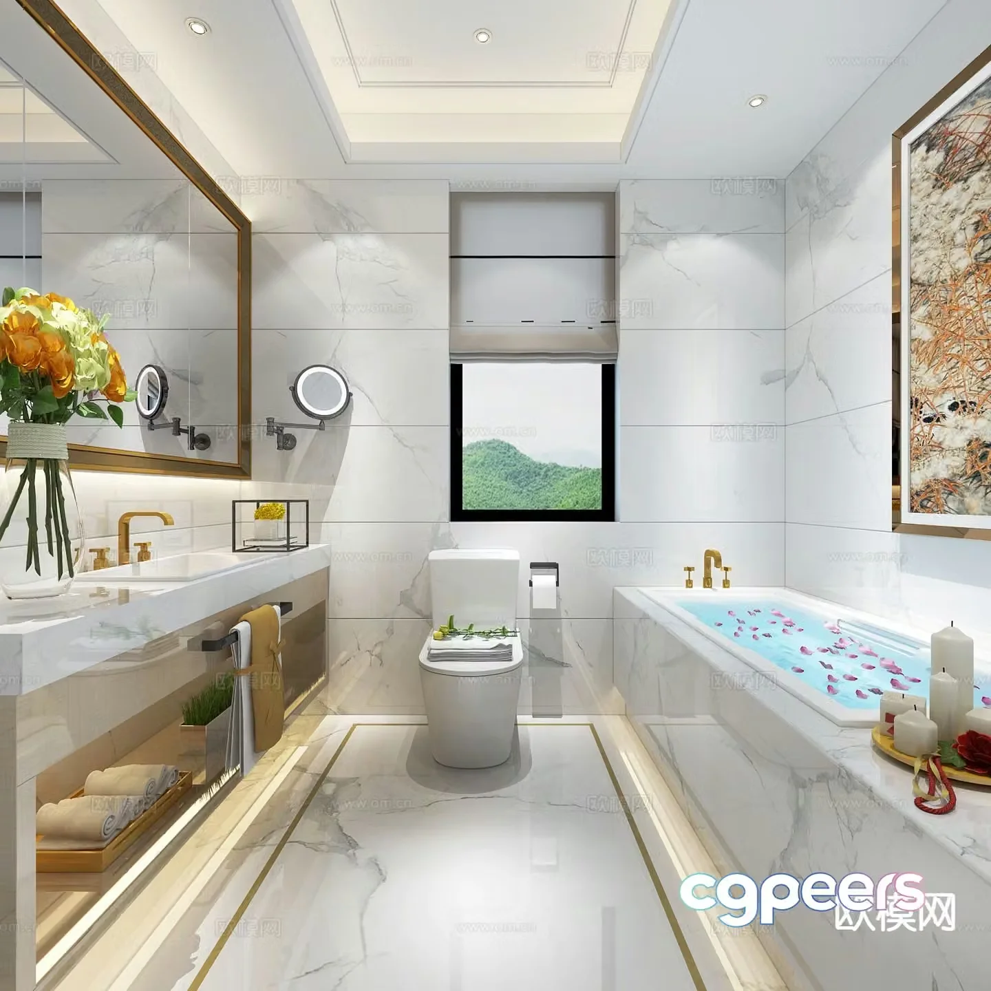 Modern bathroom bathroom toilet 3d model