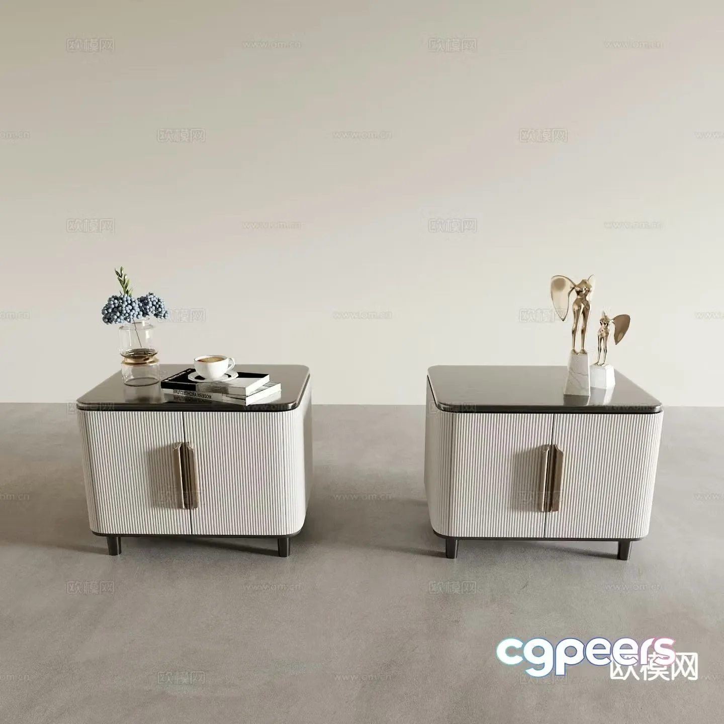 Modern bedside table 3d model
