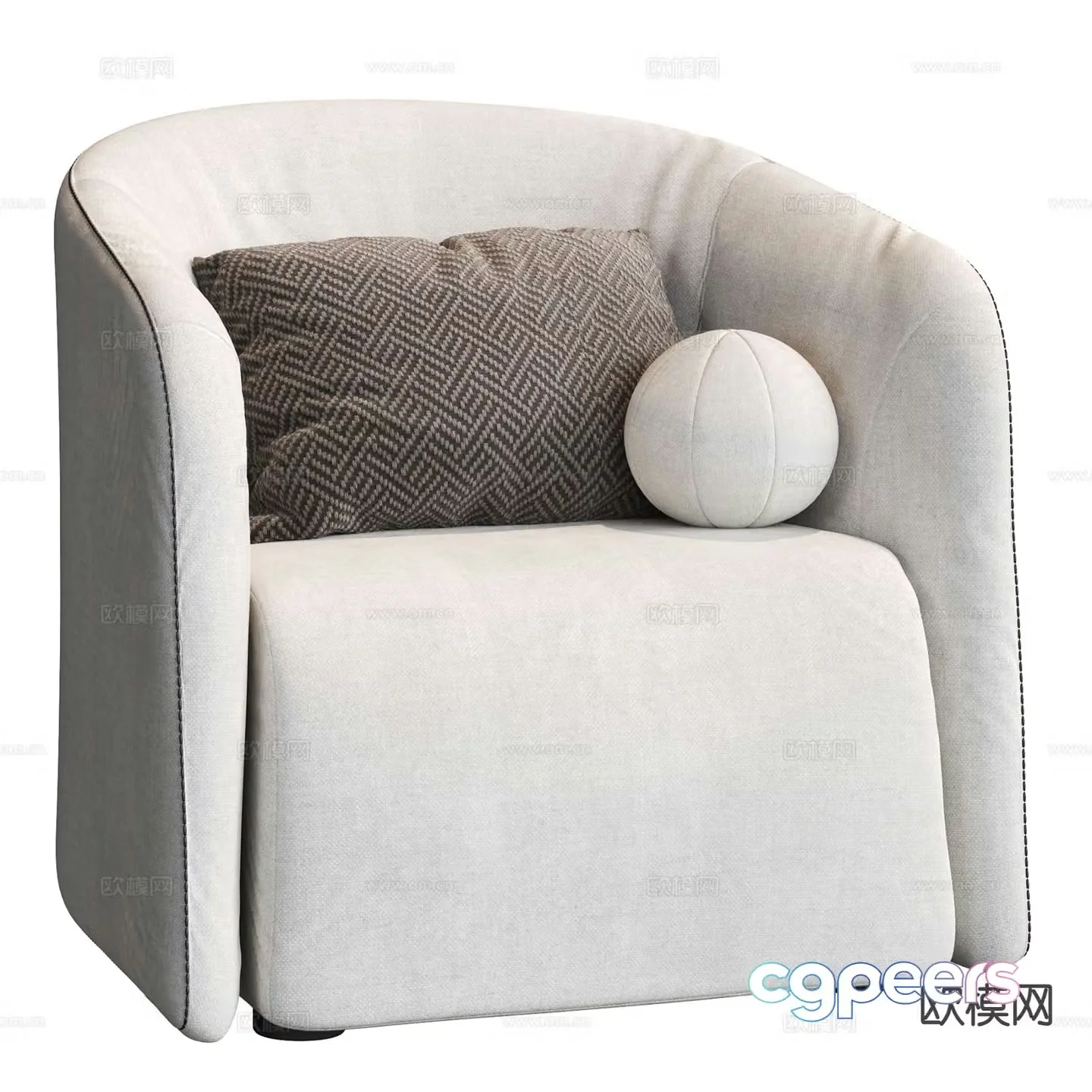 Single sofa leisure sofa 3d model