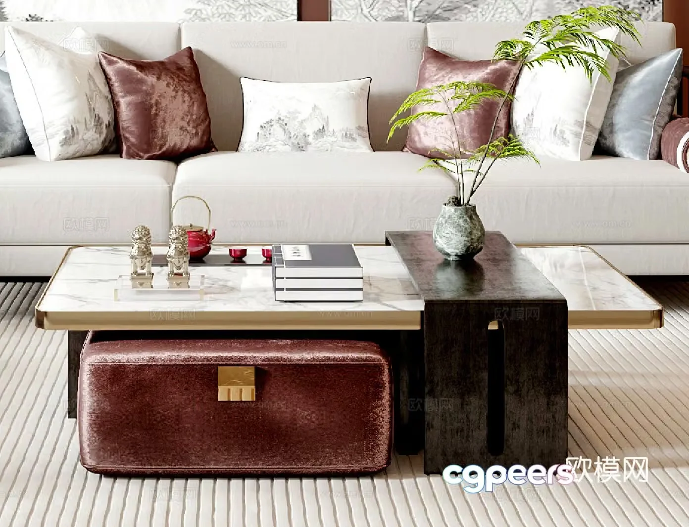 New Chinese coffee table 3D model
