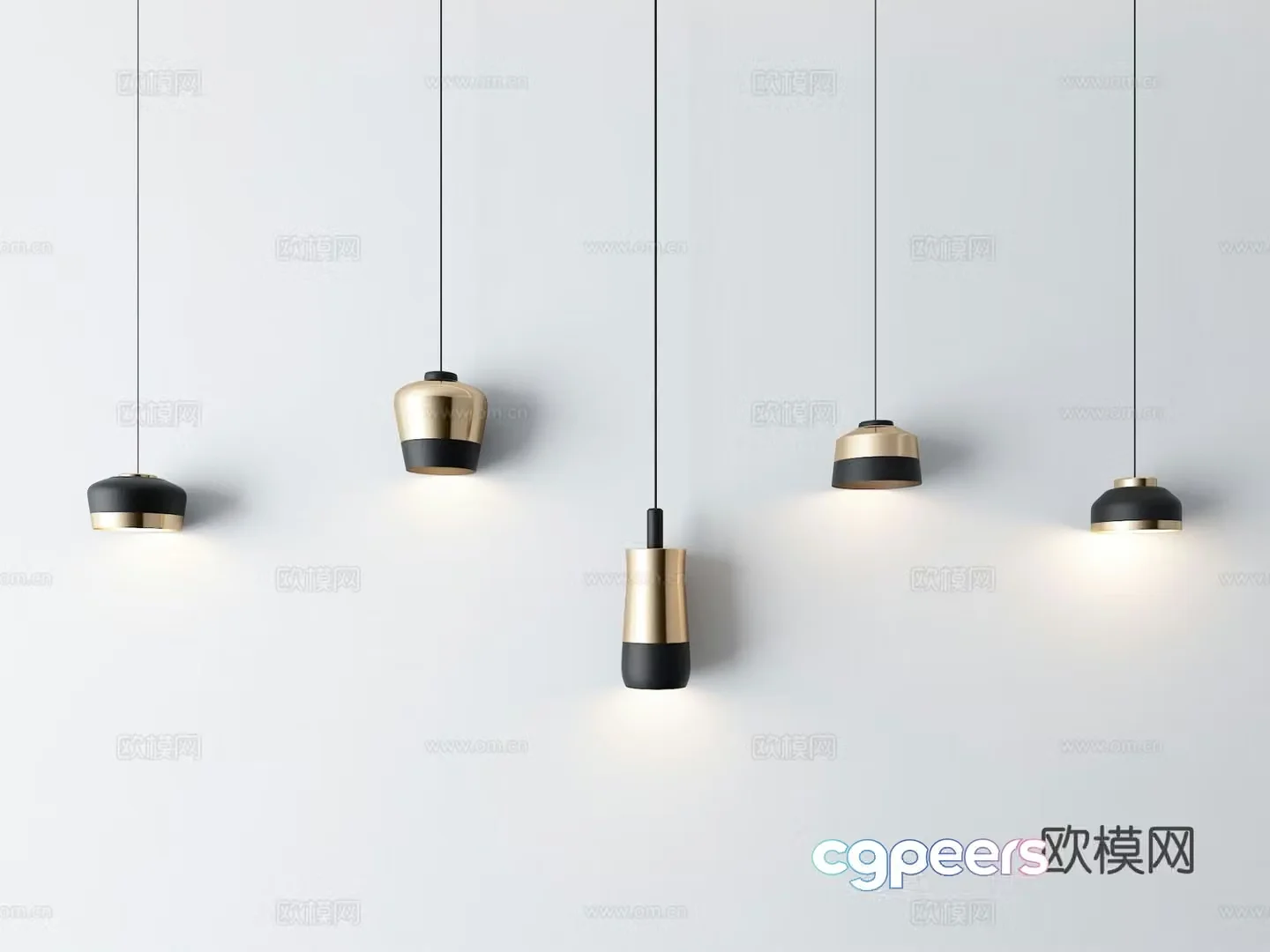 Modern small chandelier 3d model