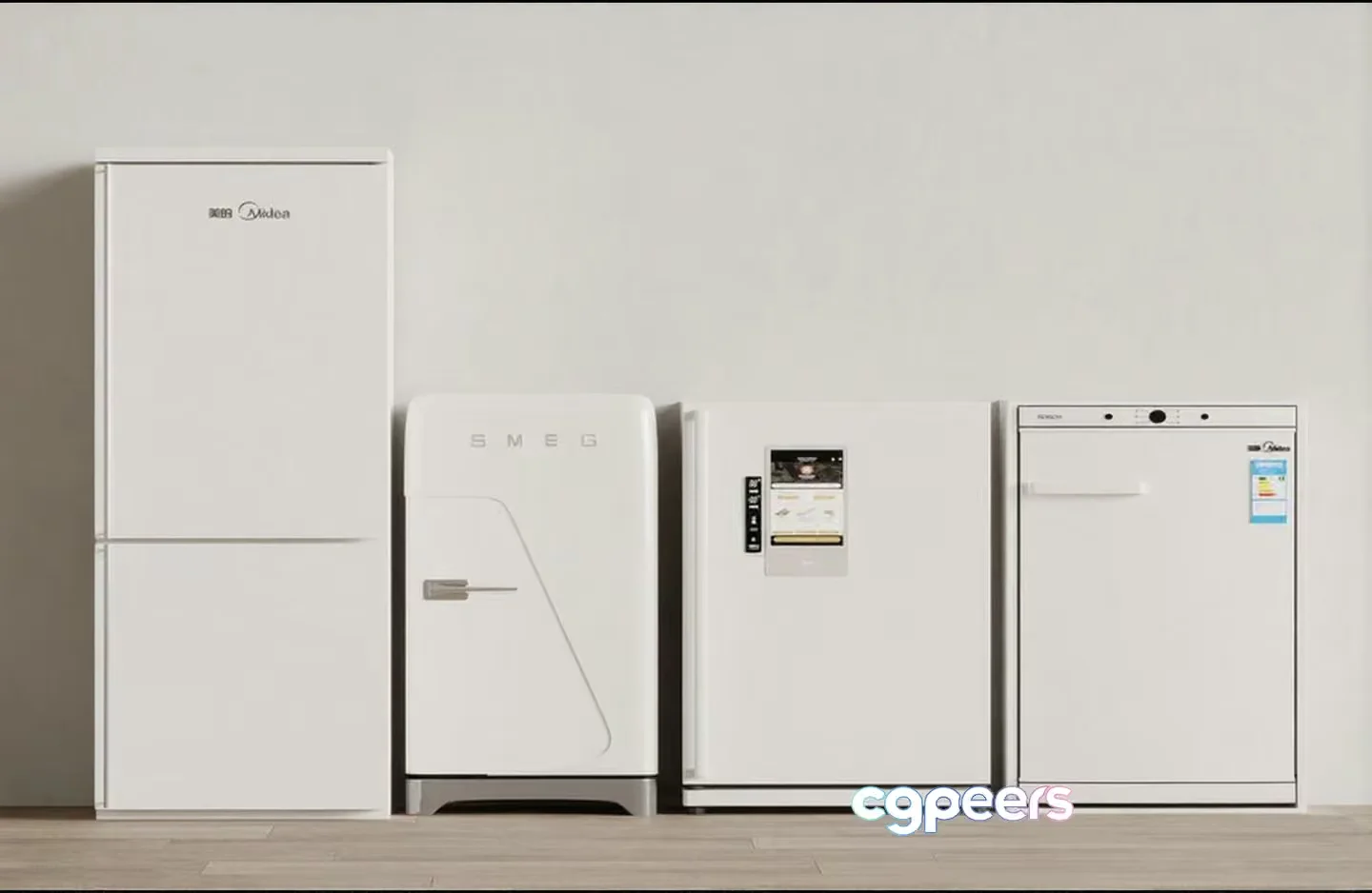 White Appliances 3D Model – 14890 – VRAY Render