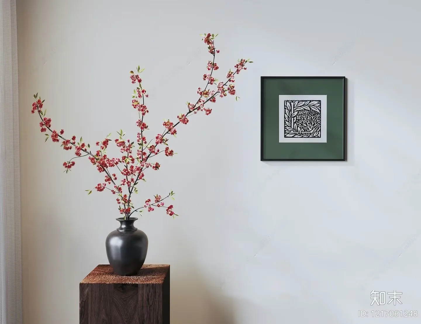 A Vase Of Flowers In A Room 3D Model – 18191 – VRAY Render