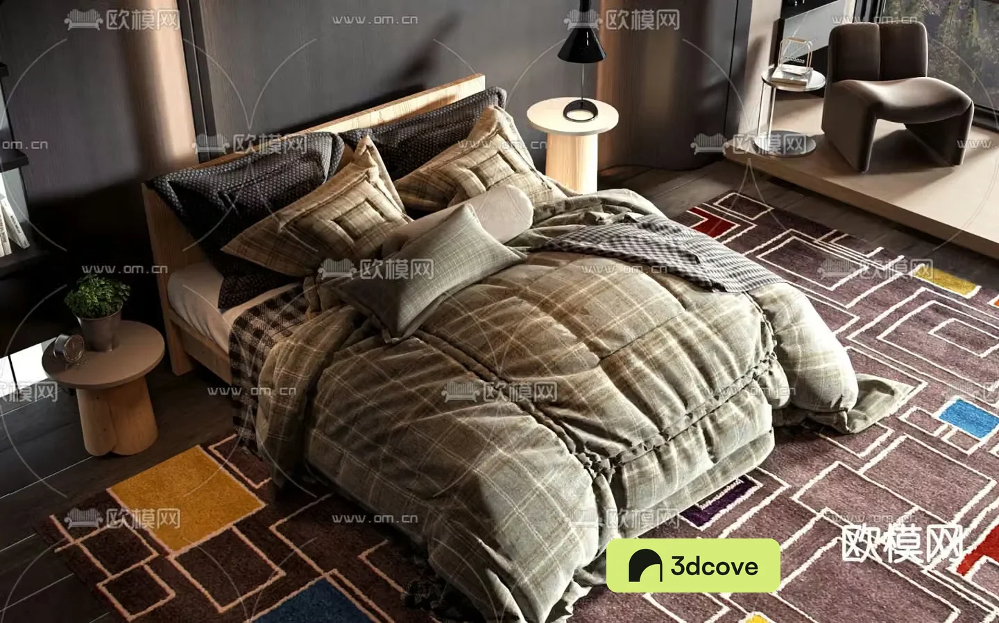 Commercial bed double bed