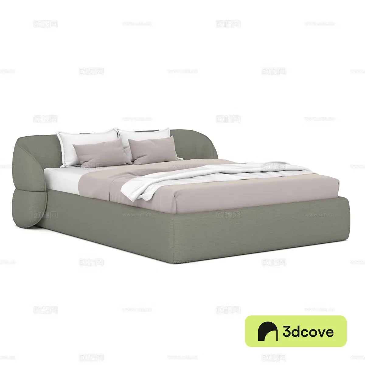 Modern minimalist double bed