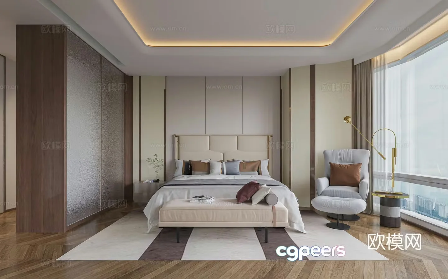 Modern bedroom 3d model