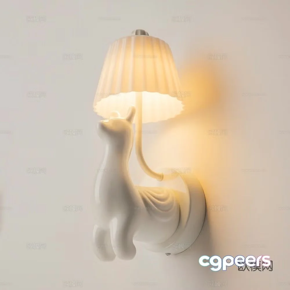 Alpaca wall lamp 3d model