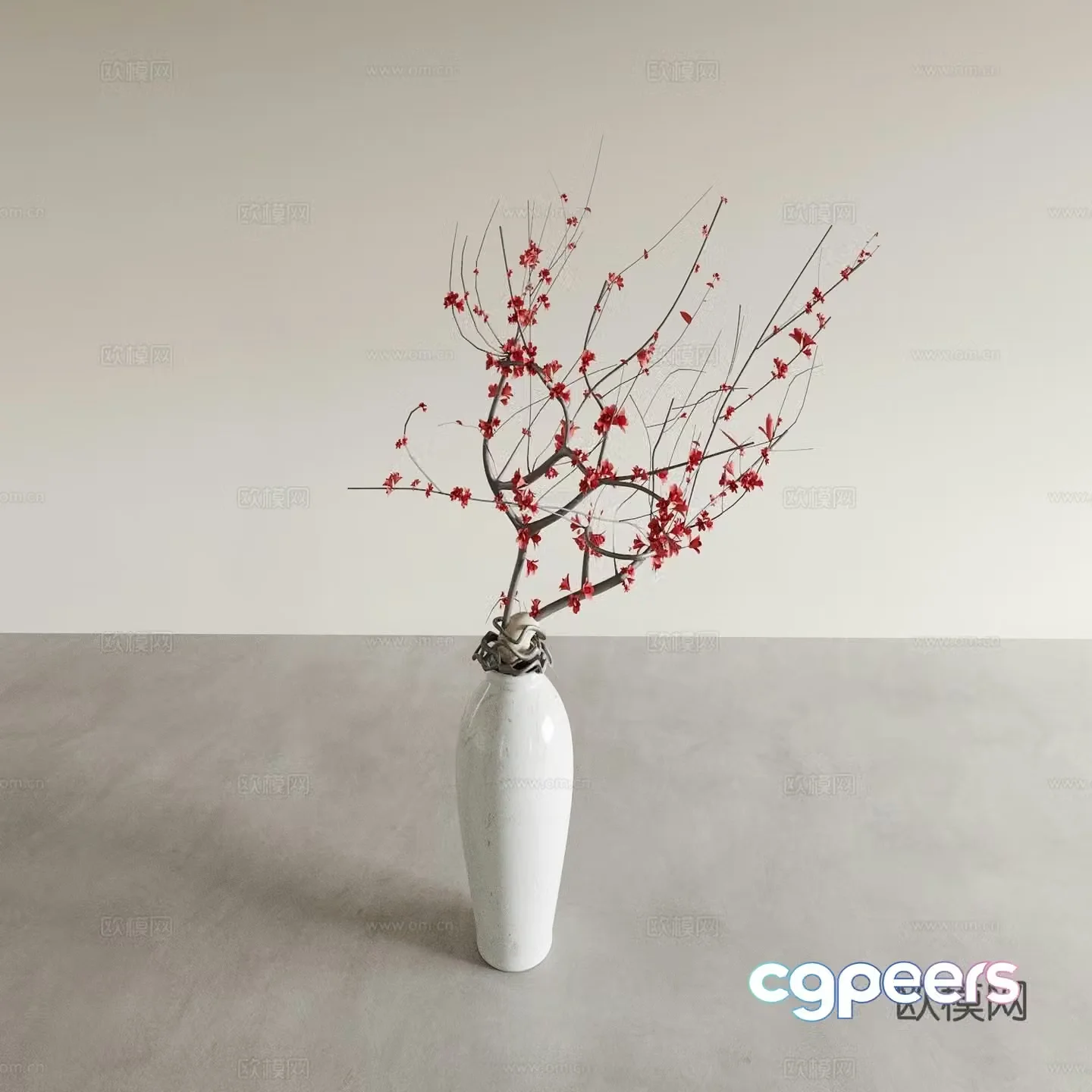 Vase Flower Art Flower Arrangement Green Plant Bonsai Pot Plant Indoor Green Plant Plant Ornament 3D Model