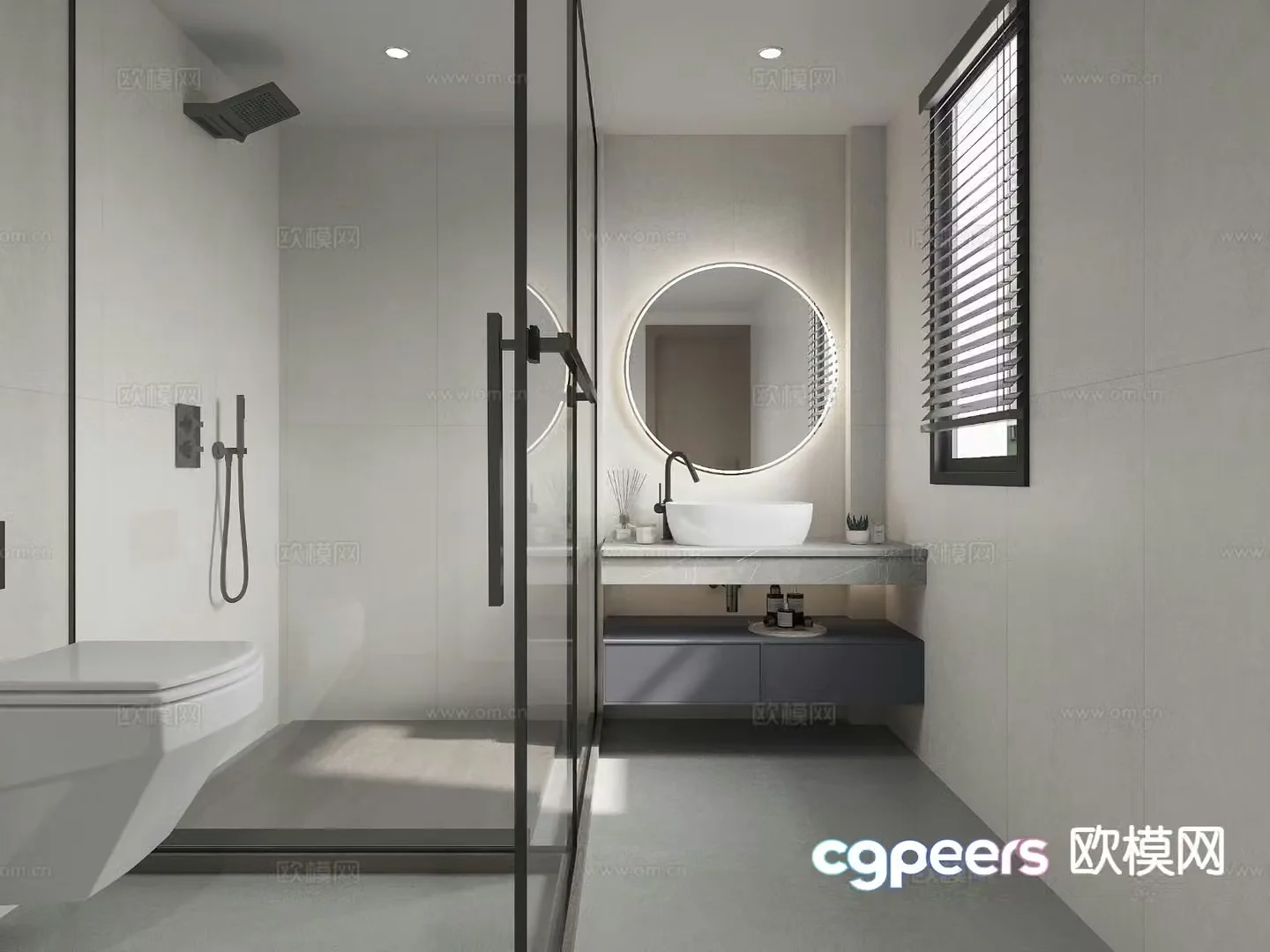 Modern bathroom bathroom 3d model