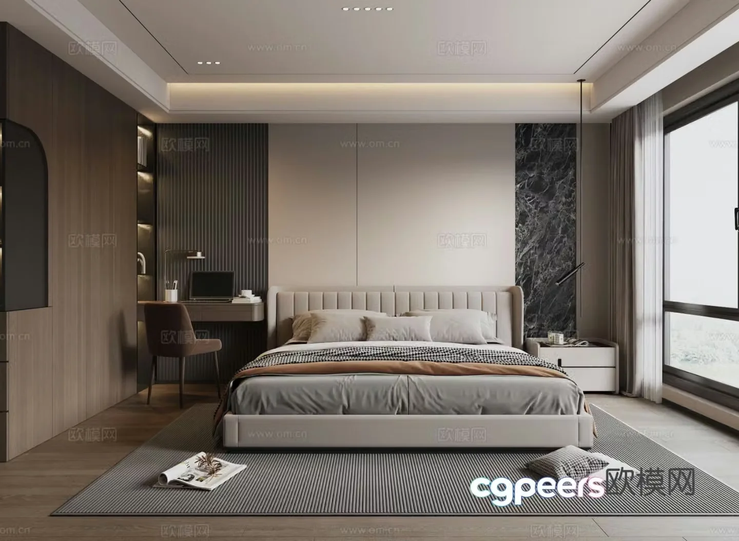 Italian style bedroom master bedroom 3d model
