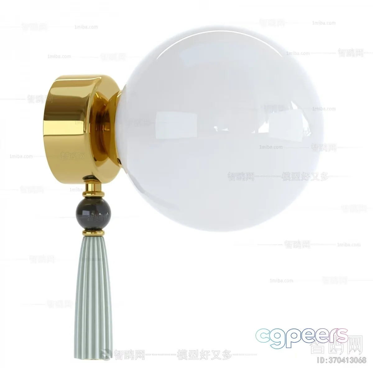 Gold Light Fixture 3D Model – 15163 – VRAY Render