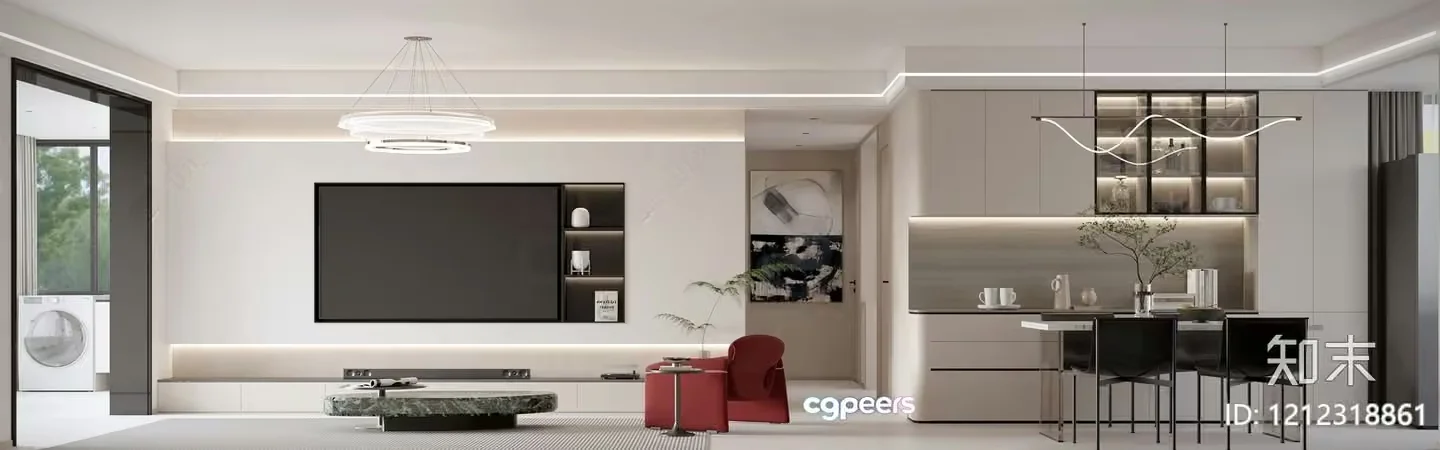 Modern Living Room 3D Model – 9275 – VRAY Render