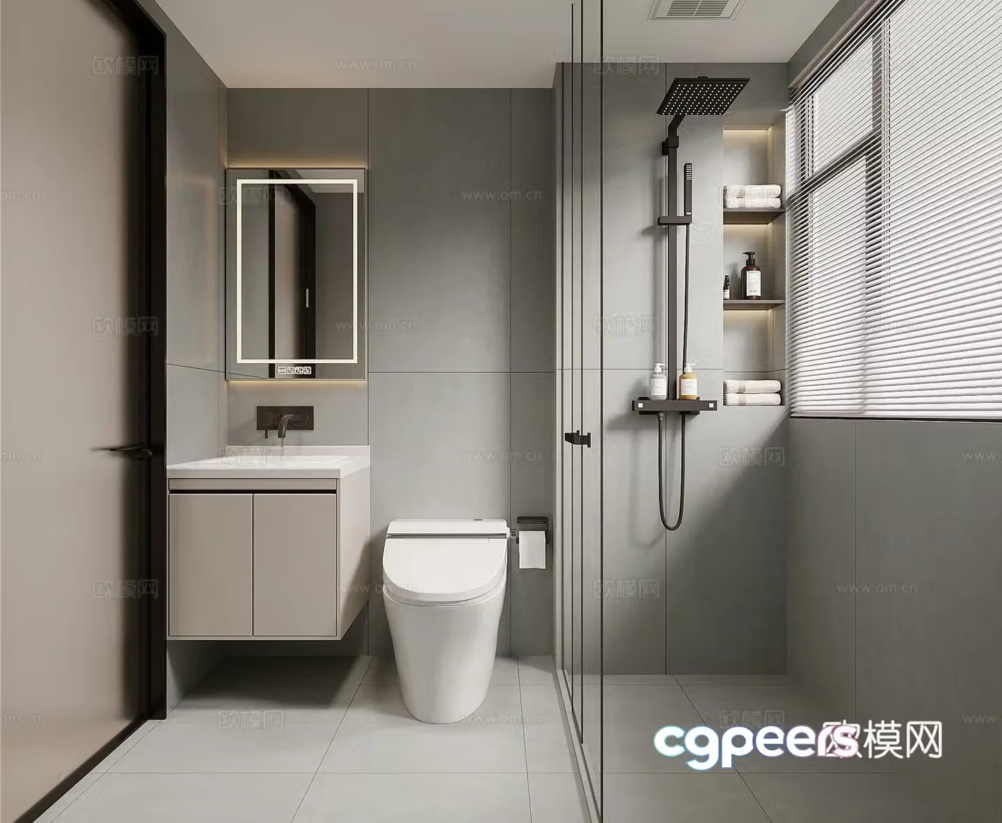 Modern bathroom bathroom 3d model