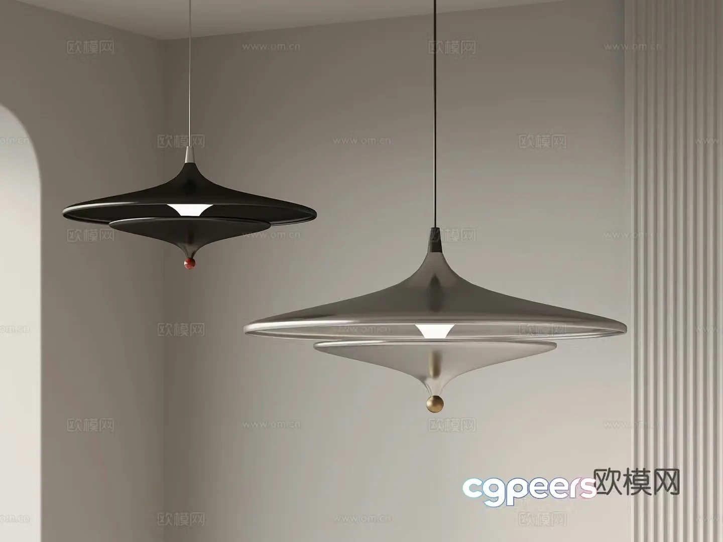 Modern Chandeliers Metal Chandeliers Decorative Lamp 3D Model
