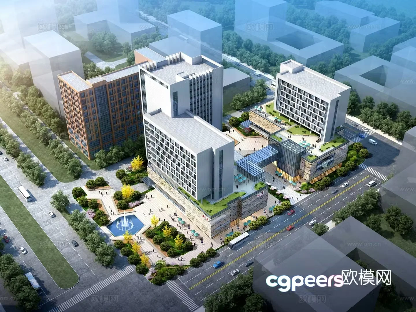 3D model of commercial complex