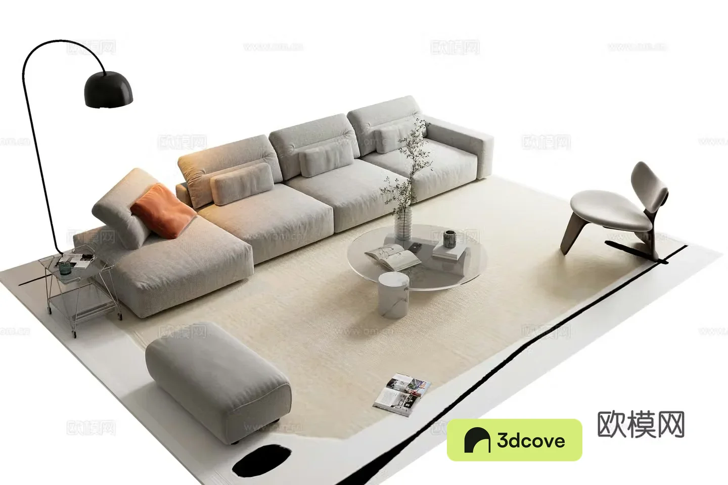 Modern sofa coffee table combination
