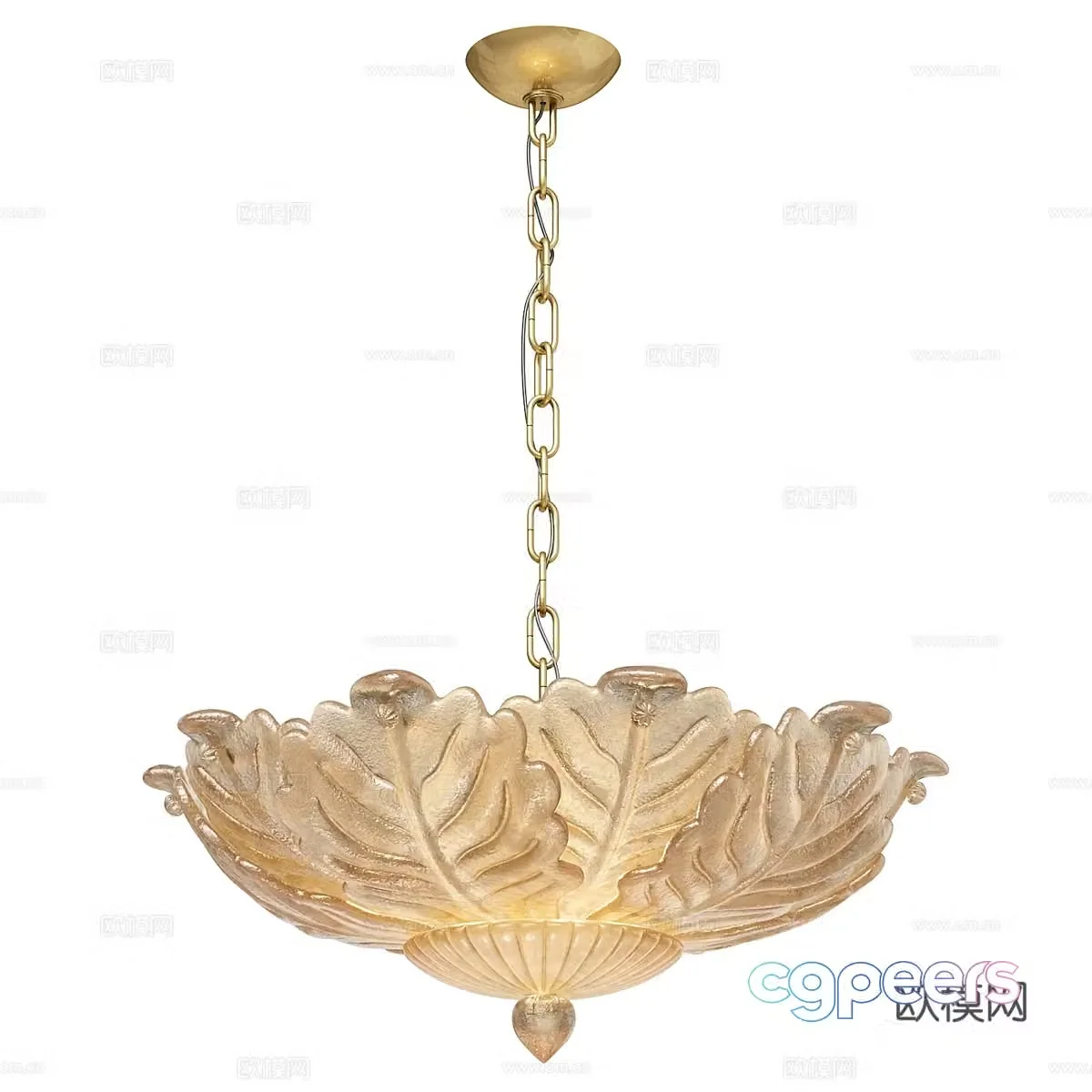 American retro decorative chandelier 3d model