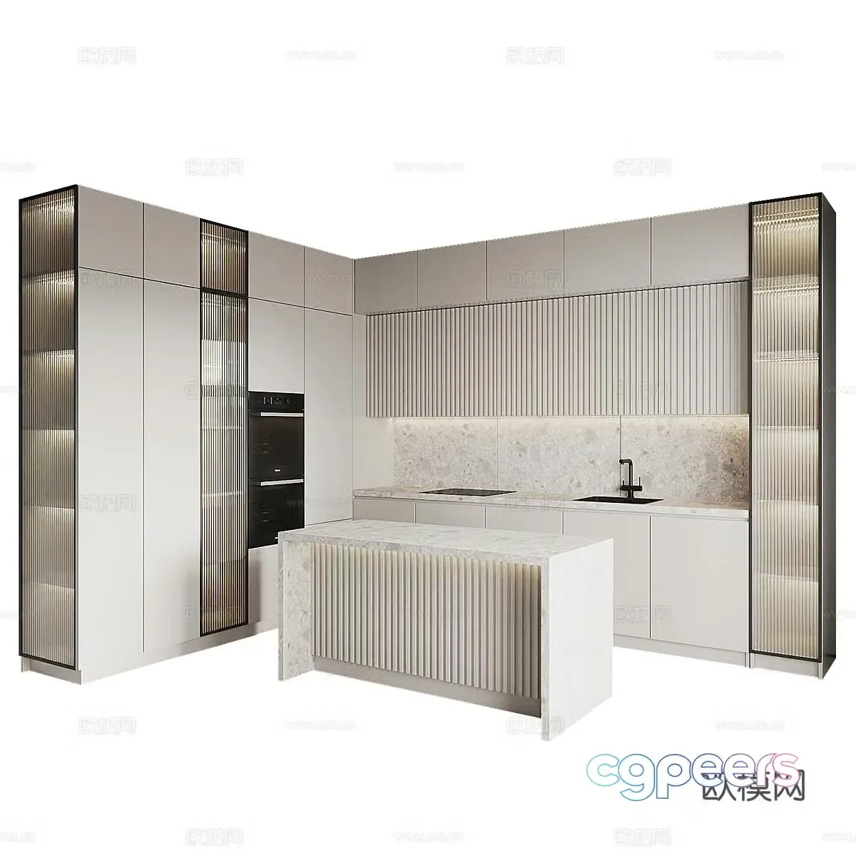 Modern Italian minimalist cabinet 3d model