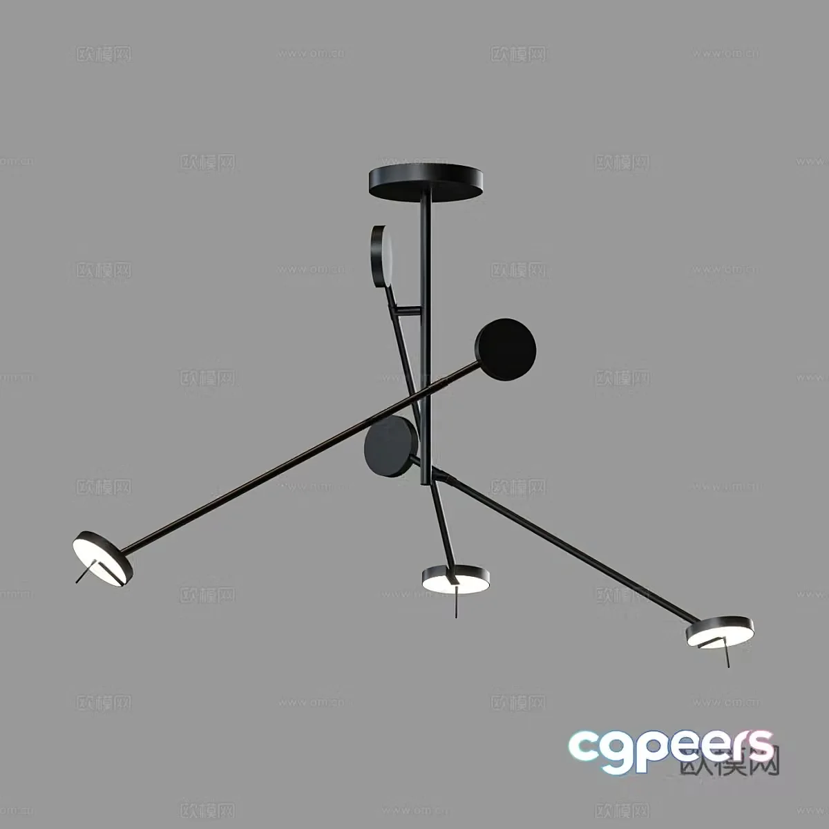 Modern simple chandelier chandelier simple chandelier living room chandelier dining chandelier 3d model
