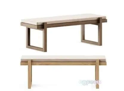 Modern Wooden Bench 3D Model – 21499 – VRAY Render