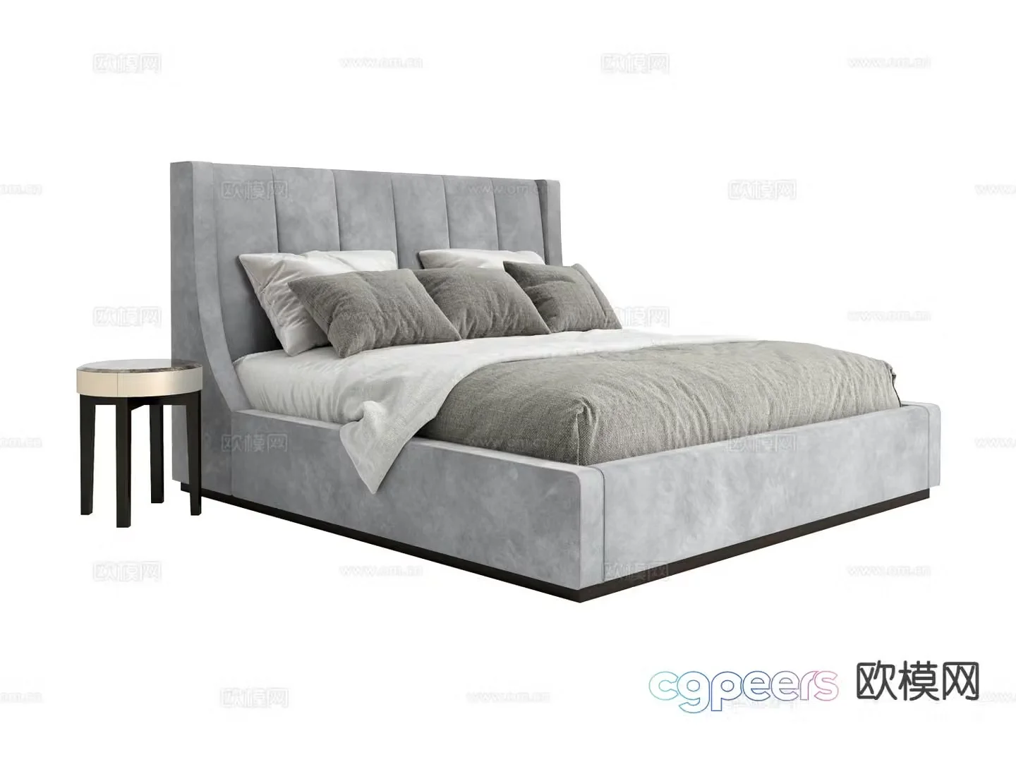 Longhi-KUBRICK double bed 3d model