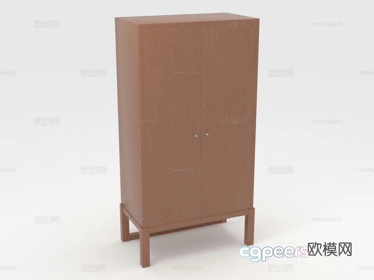 Storage cabinet wooden cabinet vertical cabinet wardrobe cabinet 3d model