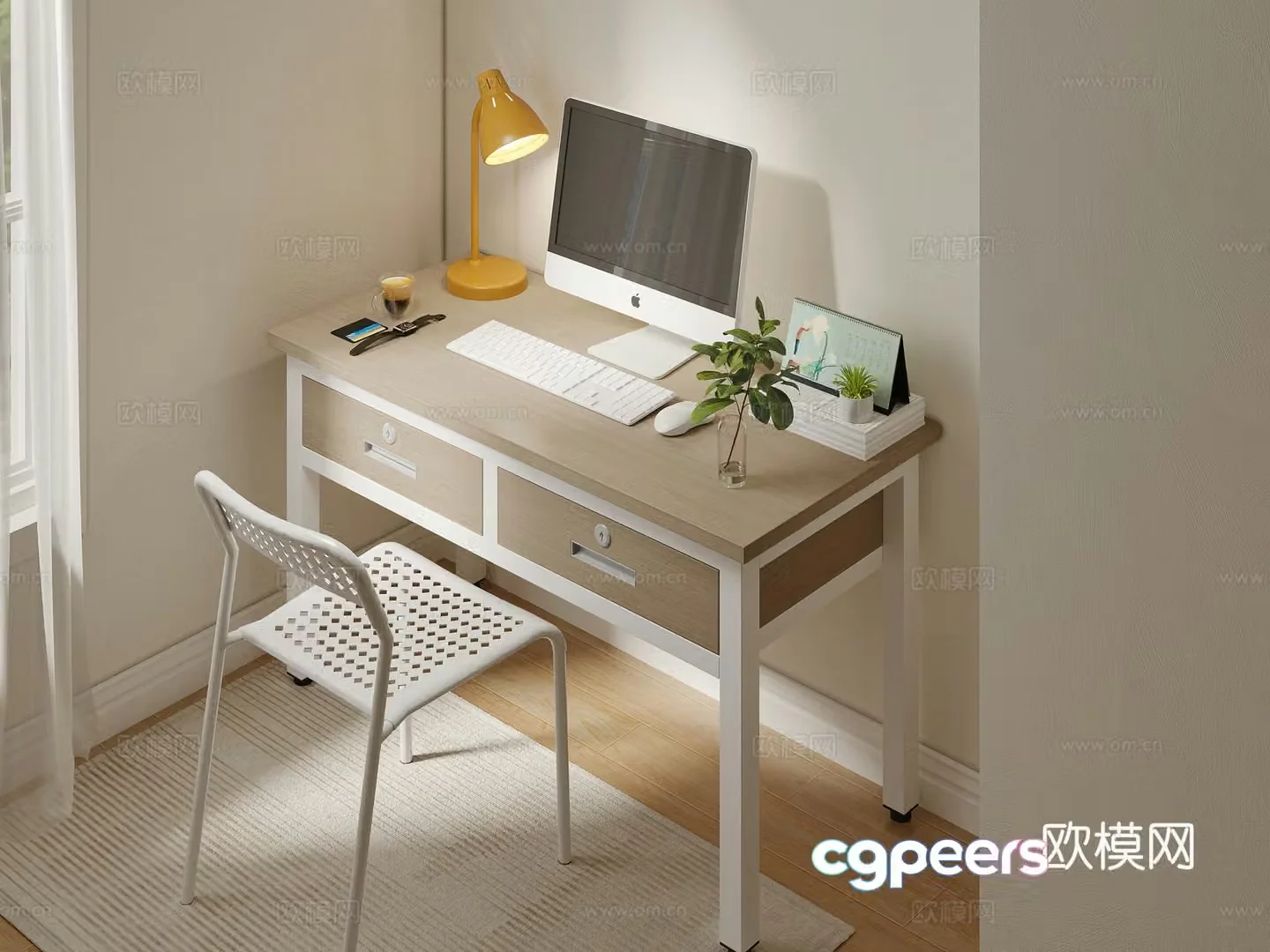 Modern desk 3d model
