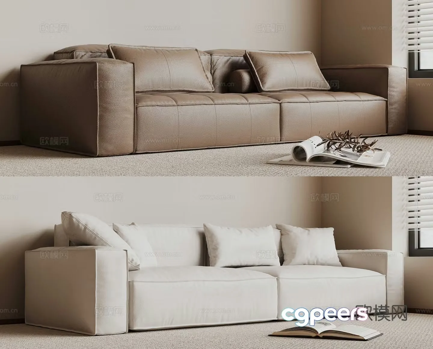 Modern love sofa 3d model