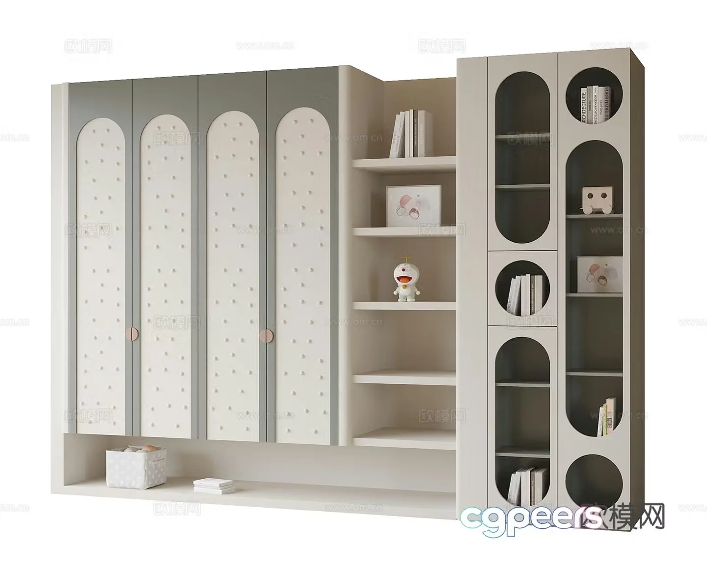 Modern children’s wardrobe 3d model