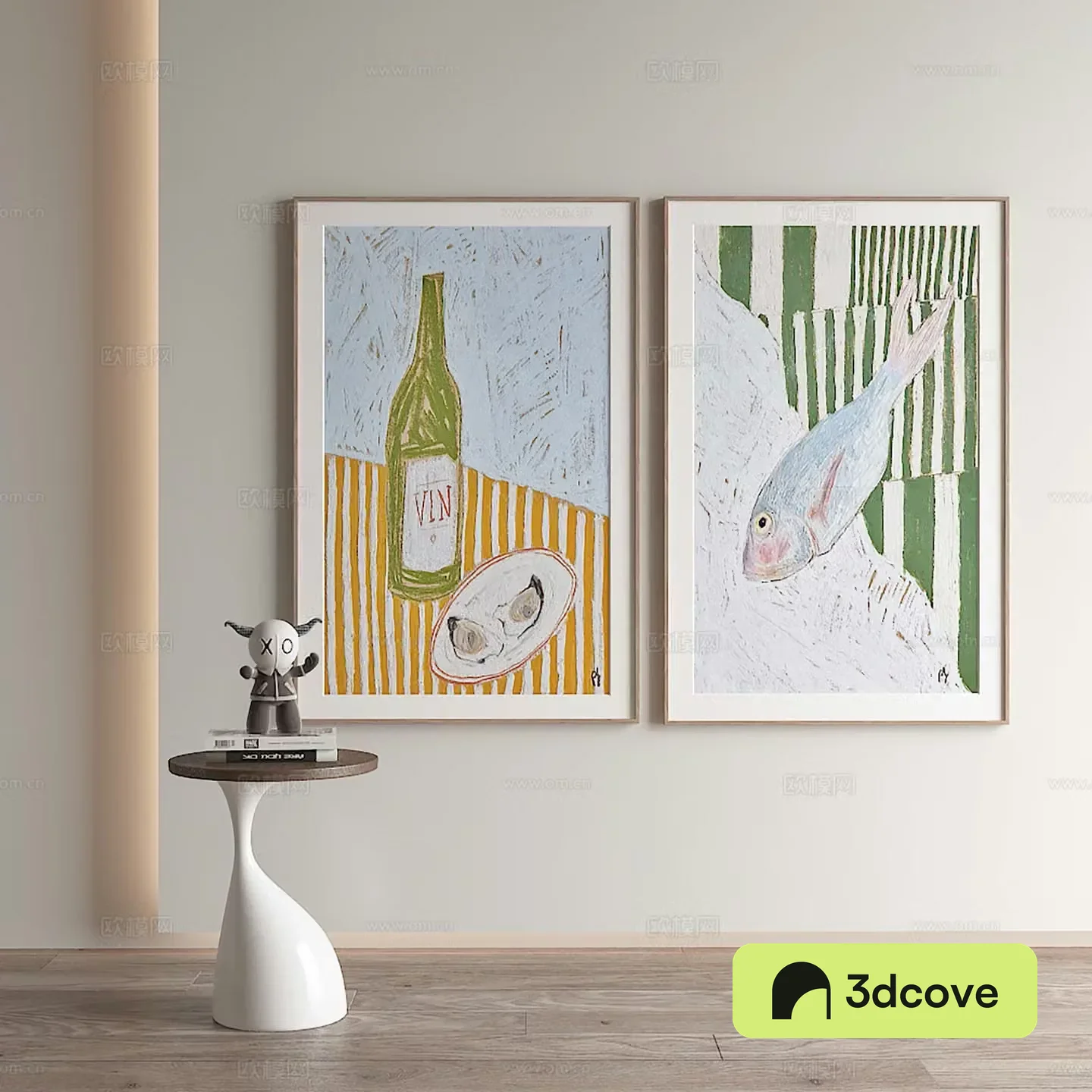 Nordic texture painting decorative painting